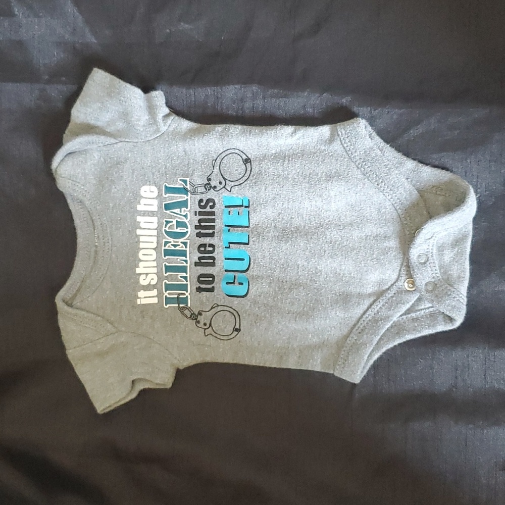 Newborn diaper shirt  " it should be illegal to be this cute "